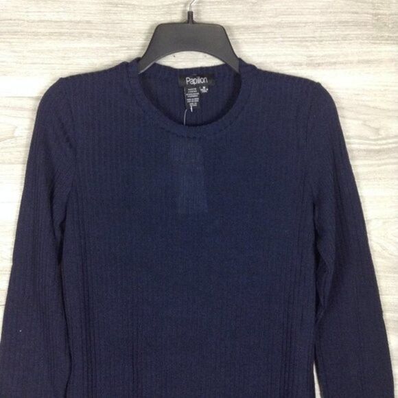 Papillon Navy Long Sleeve Knit Dress - Picture 4 of 6